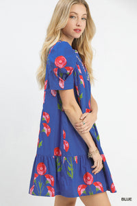Puff Sleeve Floral Babydoll Dress
