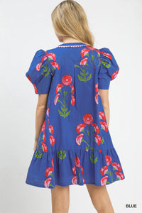Puff Sleeve Floral Babydoll Dress