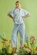 Striped Elastic Waist Pants