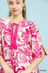 Floral Slit Mini Dress