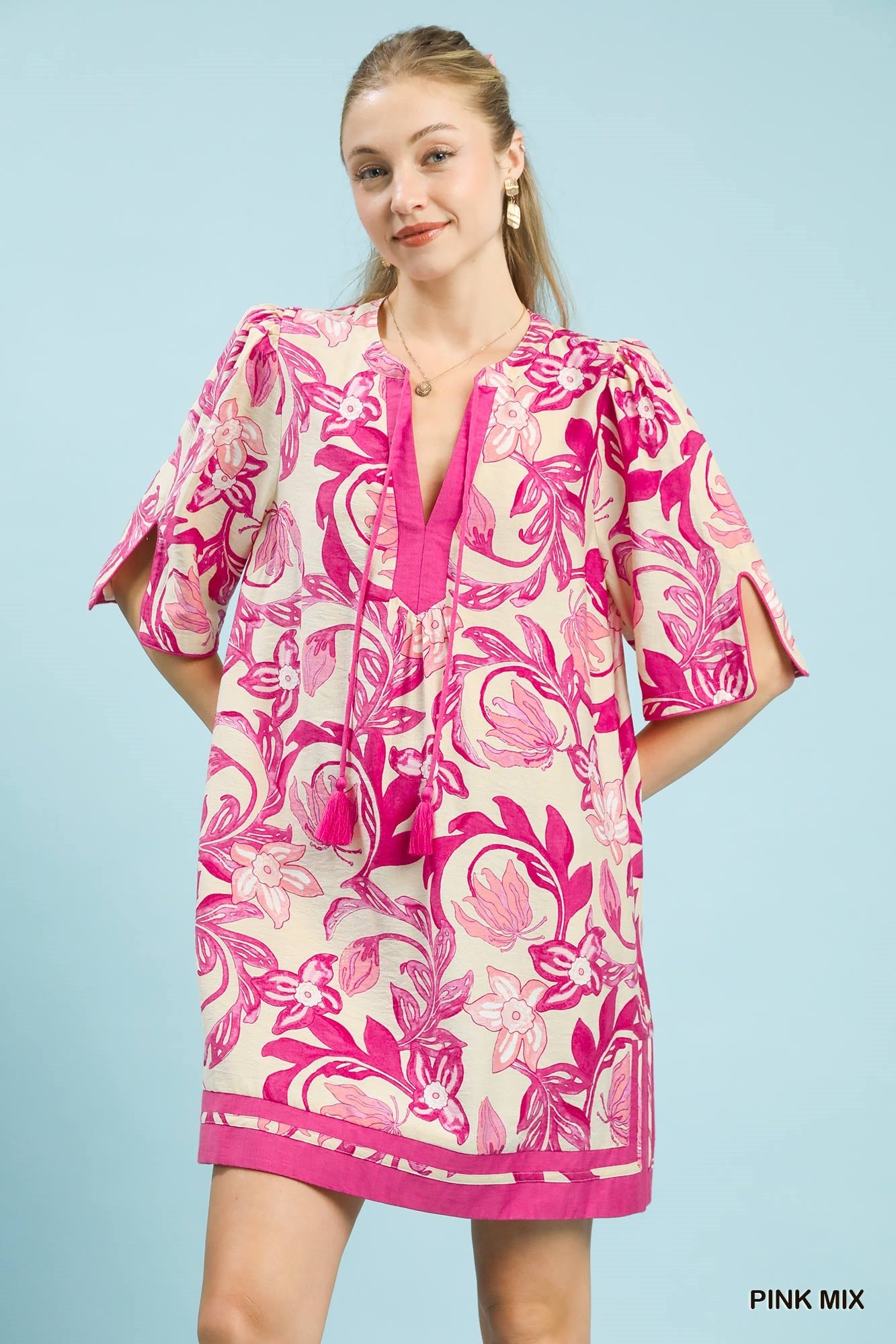 Floral Slit Mini Dress