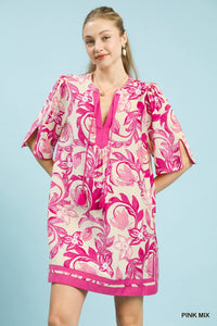 Floral Slit Mini Dress