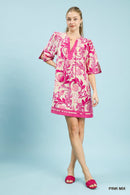 Floral Slit Mini Dress