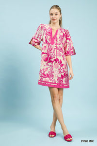 Floral Slit Mini Dress