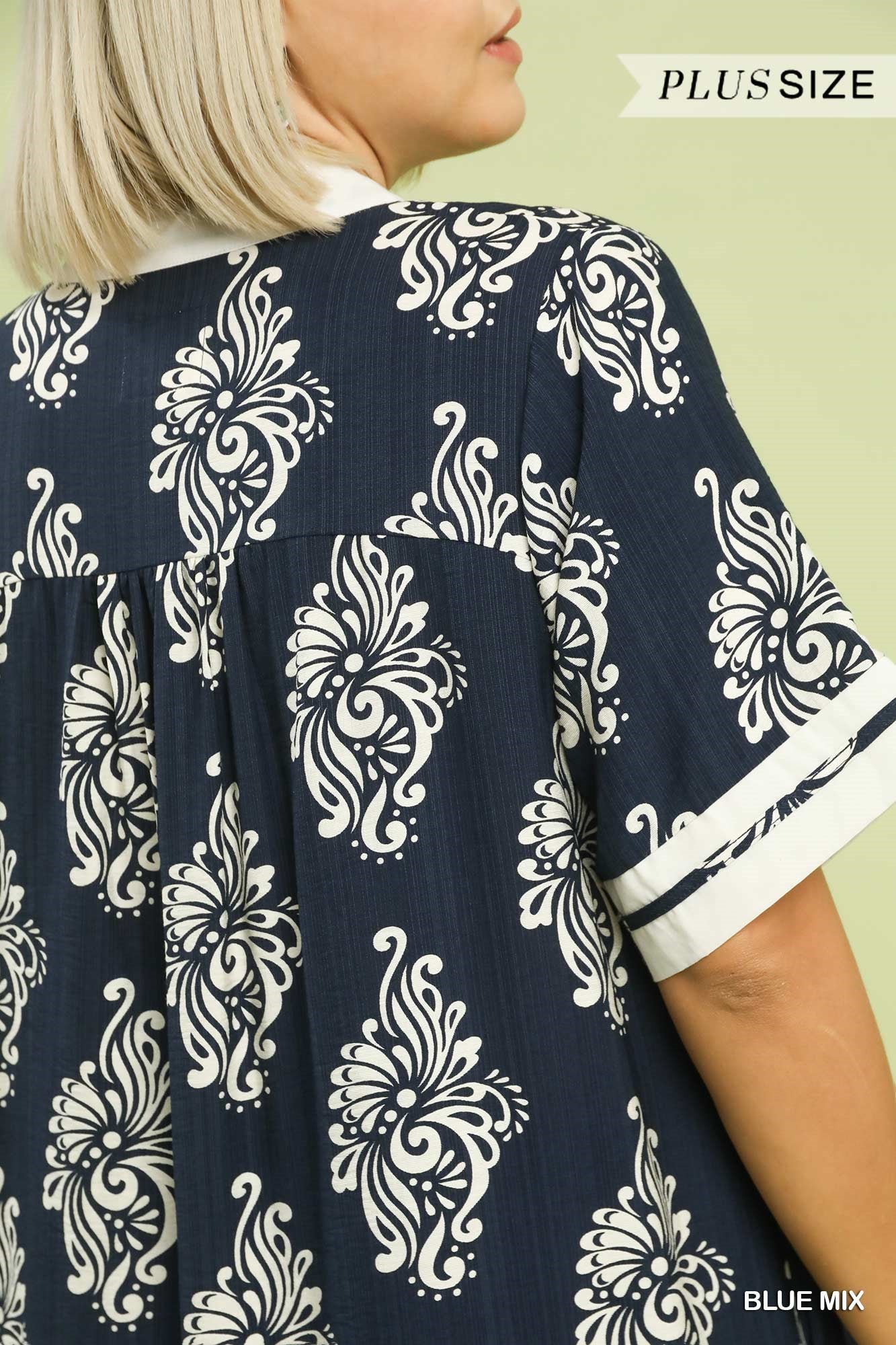 Abstract Two-Tone Mini Dress