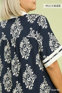 Abstract Two-Tone Mini Dress