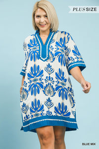 Scallop Detail Mini Dress