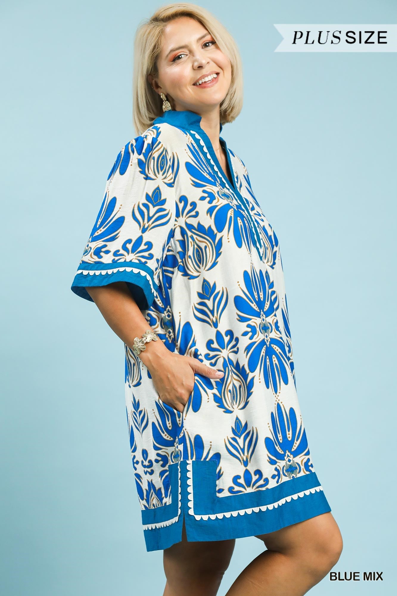 Scallop Detail Mini Dress