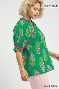 Floral Stamped Blouse