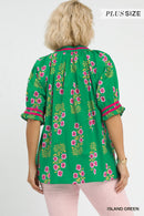 Floral Stamped Blouse