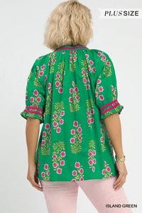 Floral Stamped Blouse