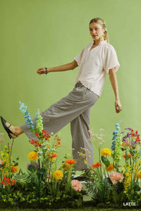 Striped Wide-Leg Pants