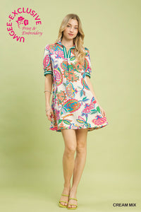 Paisley Collared Mini Dress