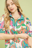 Paisley Collared Mini Dress