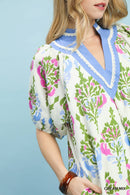 Boho Border Print Midi Dress