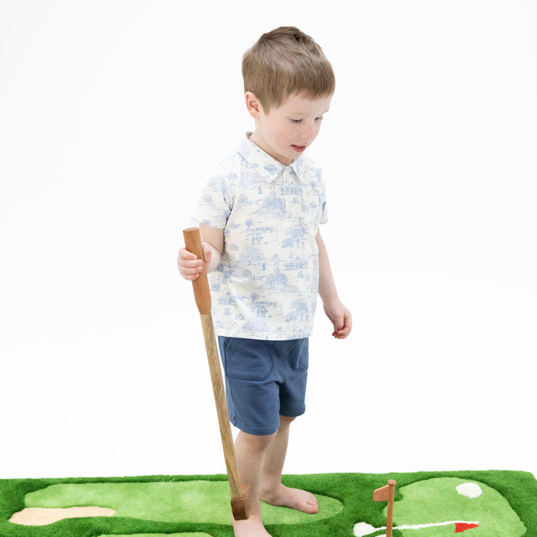 Golf Toile Polo & Short Set