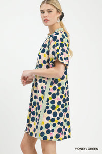 Flowy Polka Dot Mini Dress
