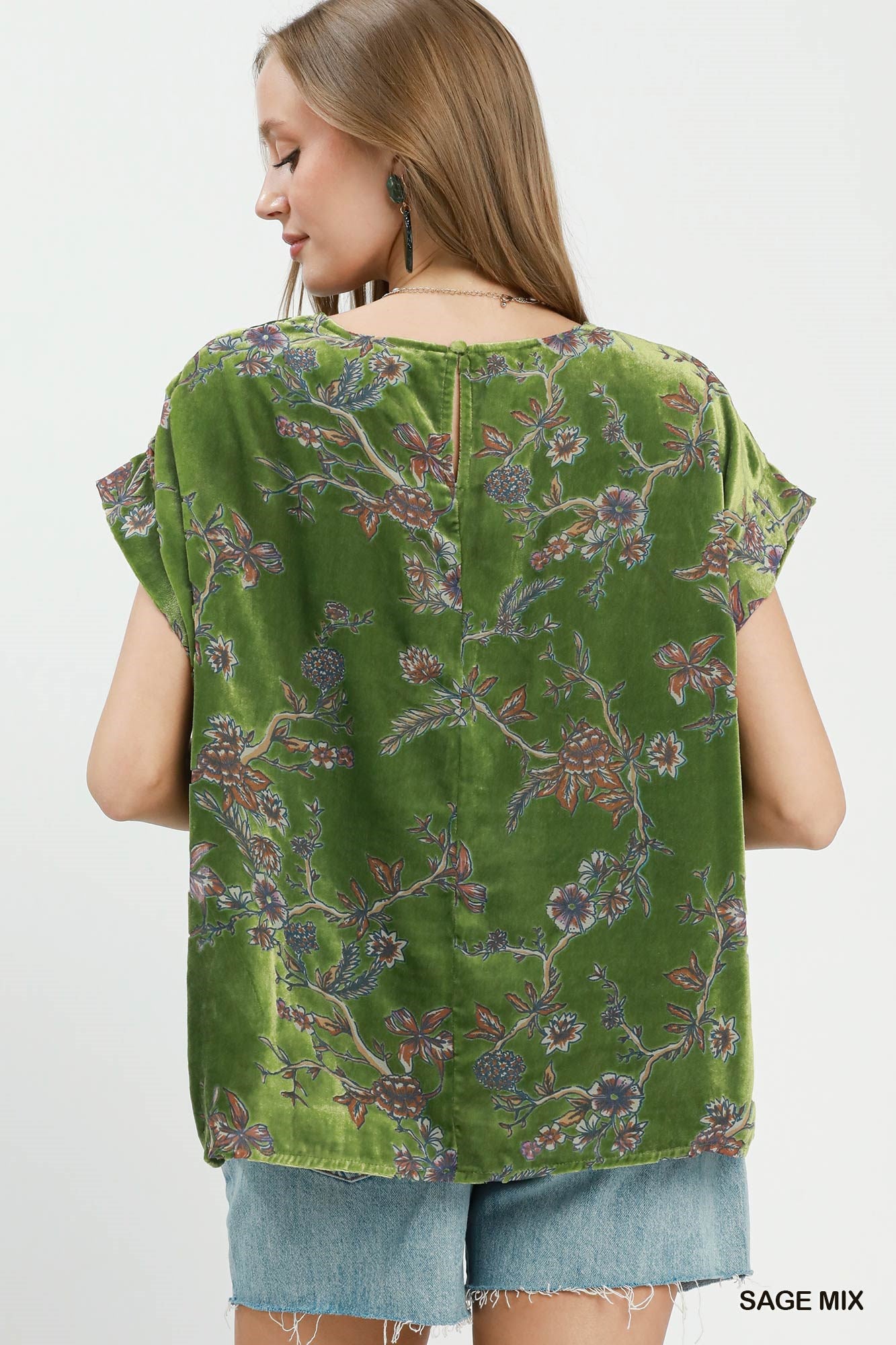 Floral Velvet Top