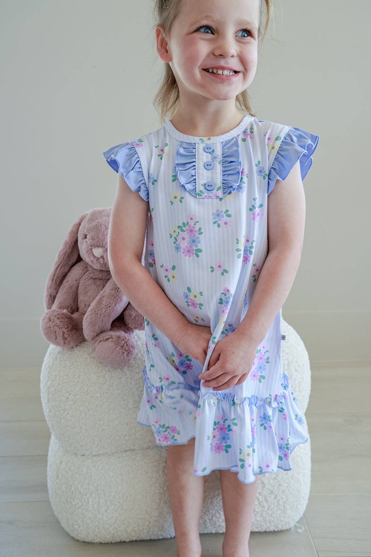 Heirloom Posies Flutter Sleeve Nightgown