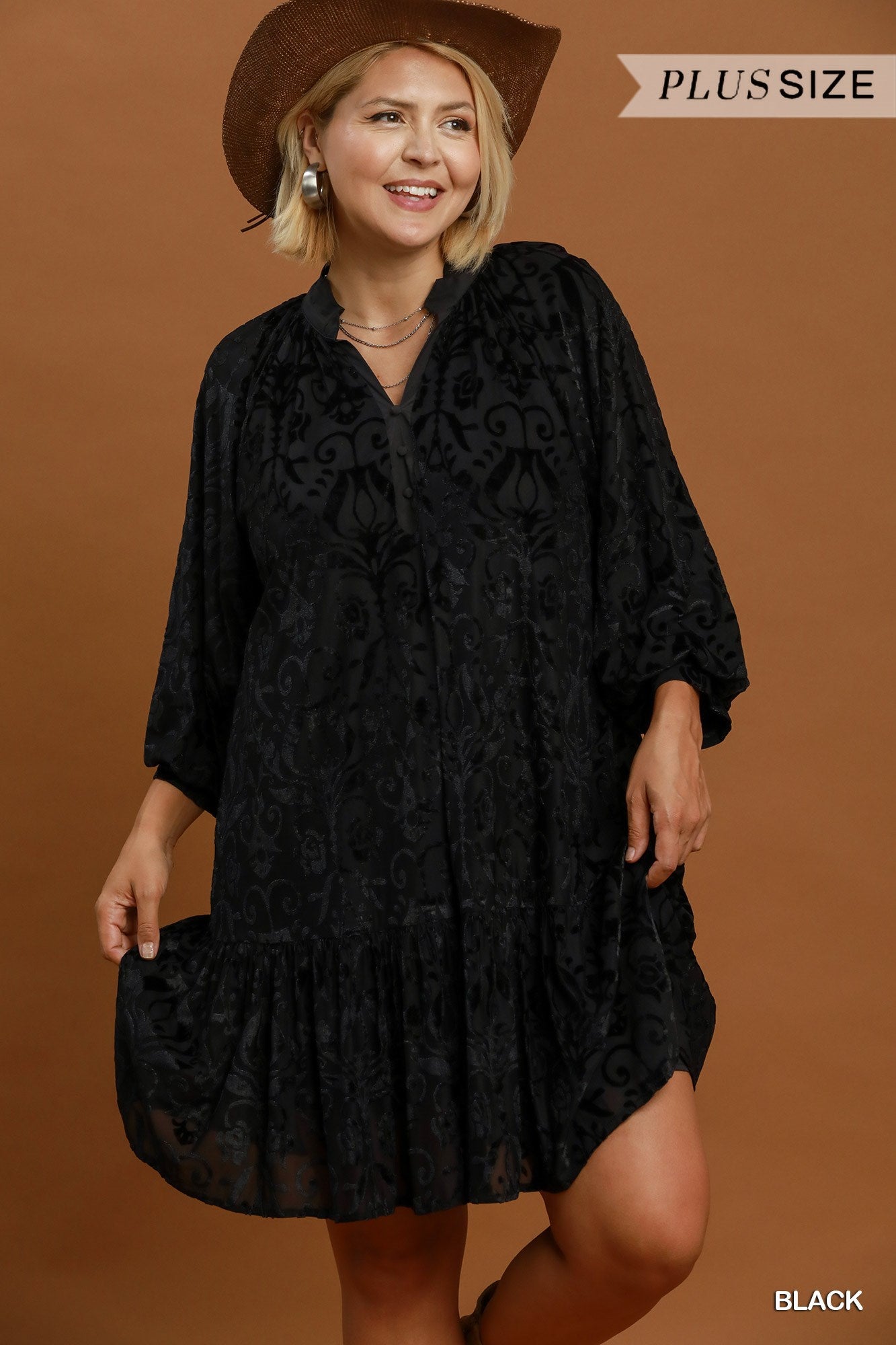 Burnout Velvet Mini Dress