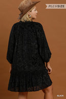 Burnout Velvet Mini Dress