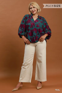 Burnout Velvet Blouse