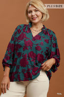 Burnout Velvet Blouse
