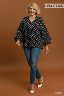 Full Sleeve Polka Dot Blouse