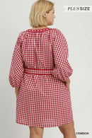 Gingham Tie-Waist Mini Dress