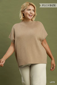 Short Sleeve Mock Neck Sweater