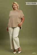 Short Sleeve Mock Neck Sweater