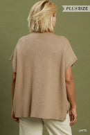 Short Sleeve Mock Neck Sweater