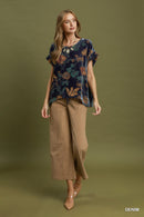 Floral Velvet Top