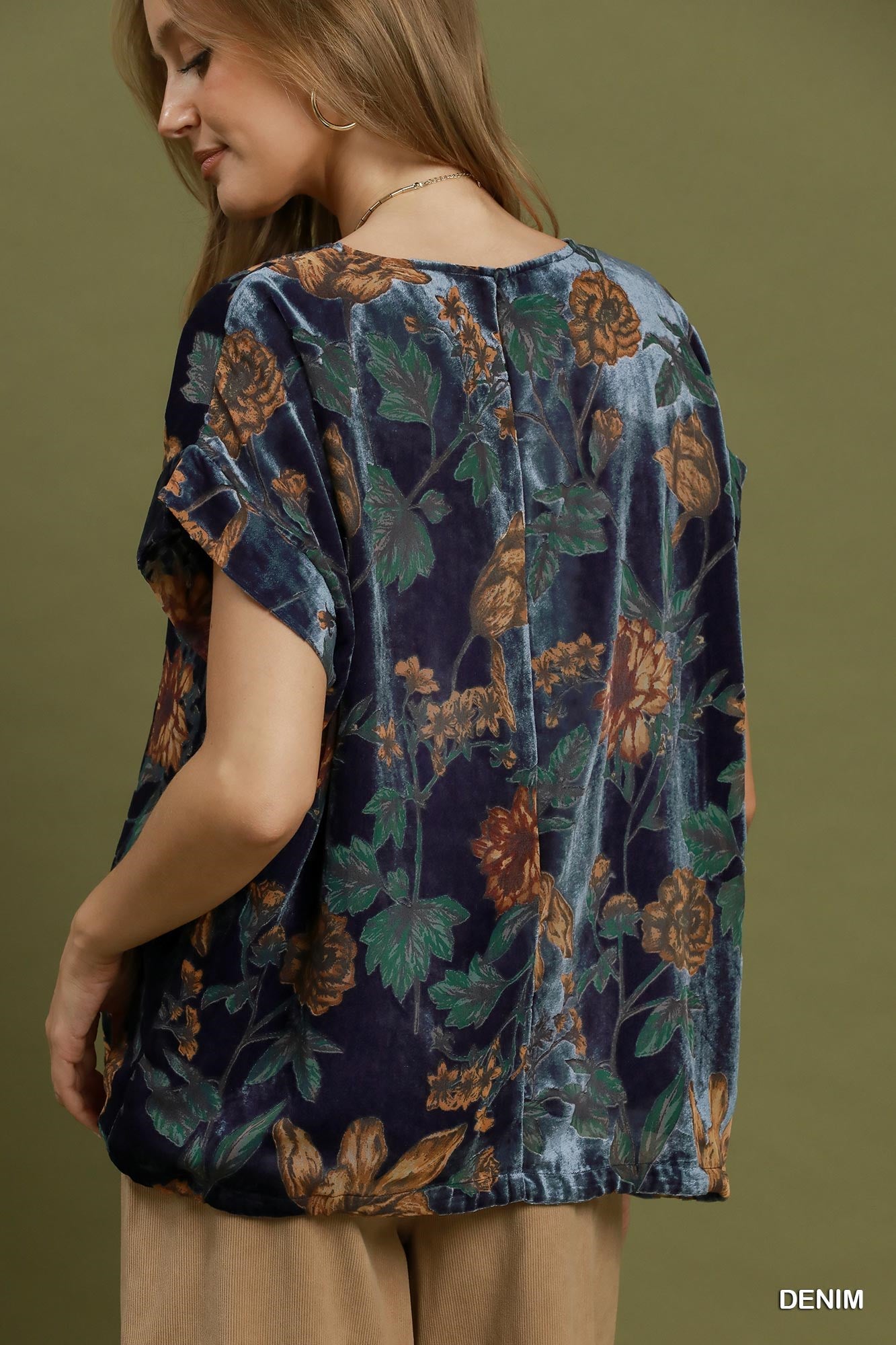 Floral Velvet Top