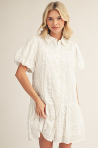 3D Floral Mini Dress