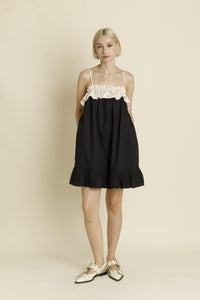 Colorblock Ruffle Babydoll Dress