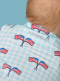 Patriotic Gingham Performance Polo