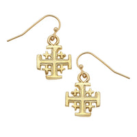 Gold Multi Cross Wire Earring