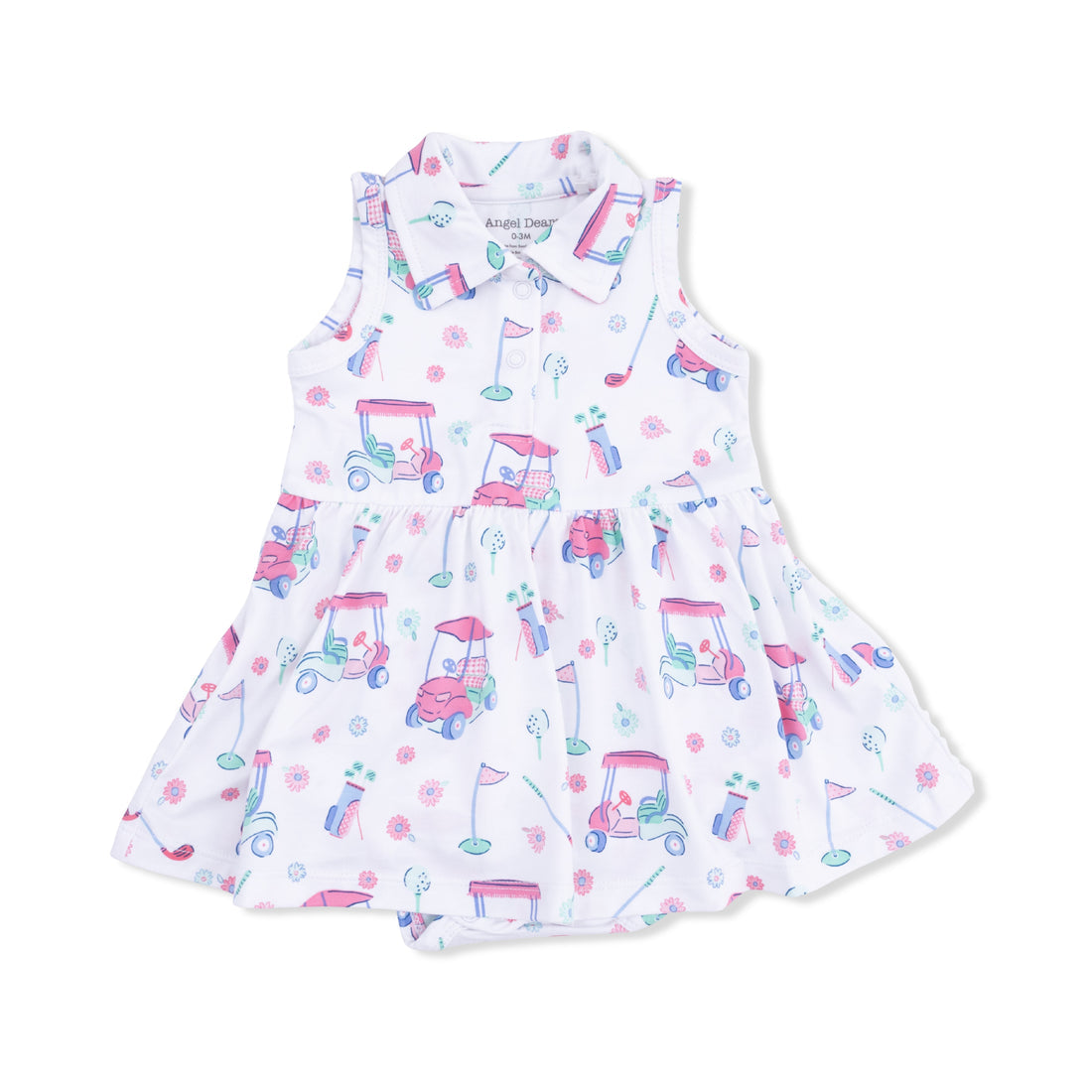 Golf Carts and Flowers Polo Dress