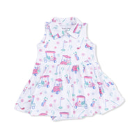 Golf Carts and Flowers Polo Dress
