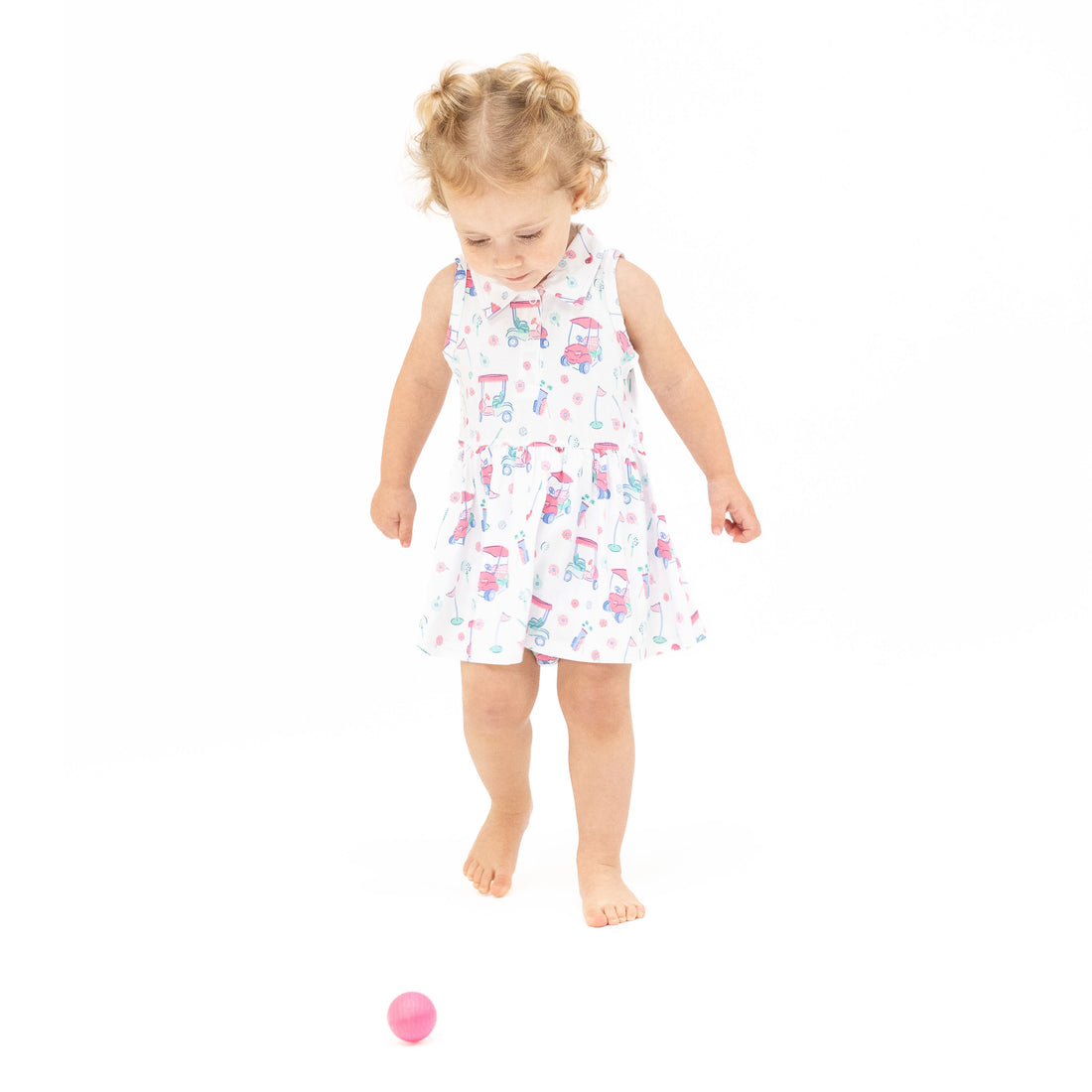 Golf Carts and Flowers Polo Dress