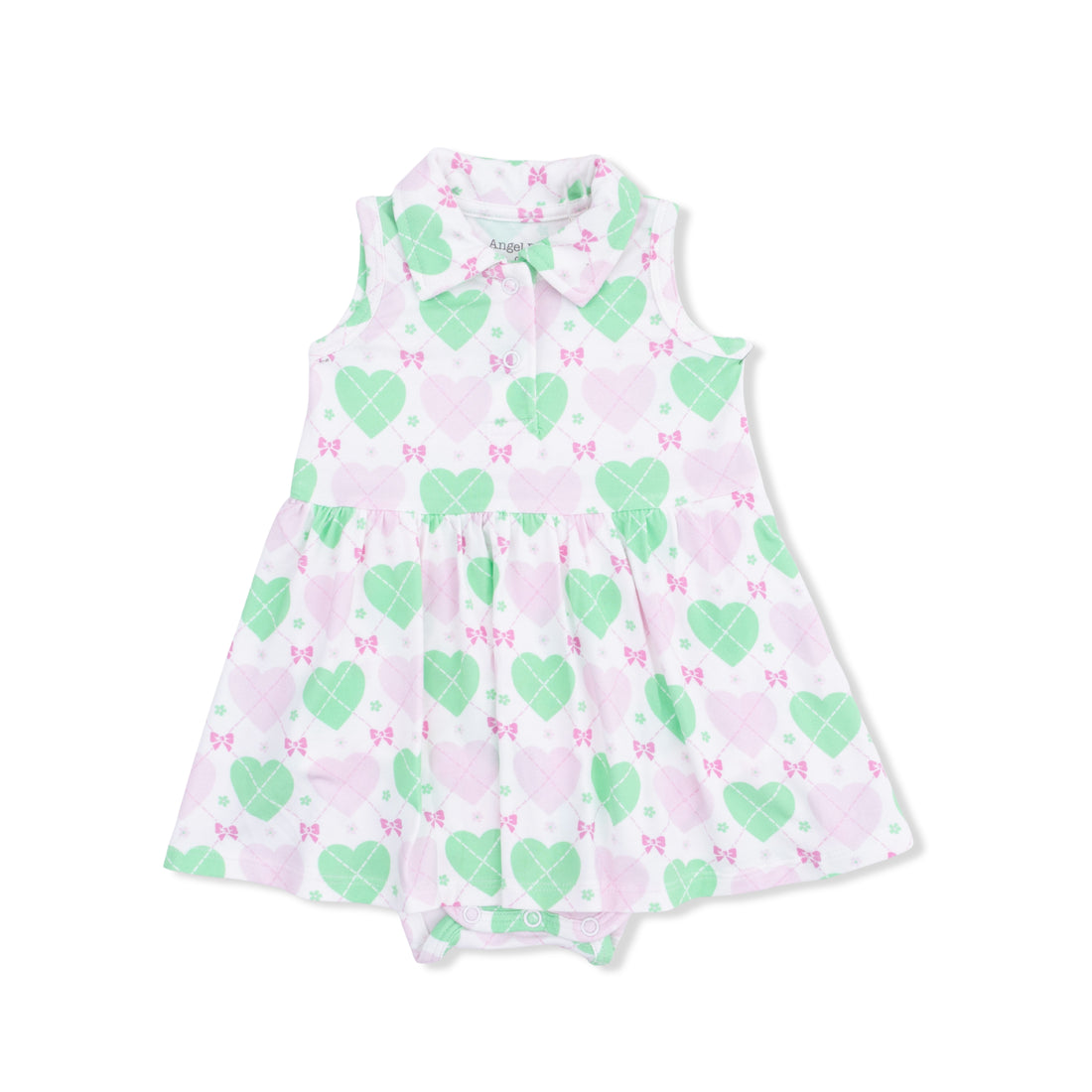 Heart Argyle Polo Baby Dress