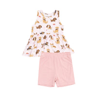 Best Friend Peplum Tank & Biker Set