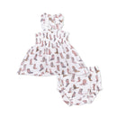 Cowgirl Boots Smocked Top & Bloomer Set
