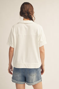 Collared American Flag Top