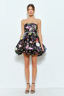 Polka Dot Bubble Hem Mini Dress