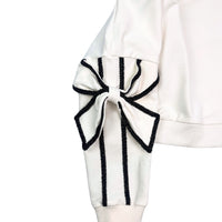 White Bow Sleeve Sweatshirt