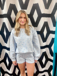 Floral Fleece Sweatshirt