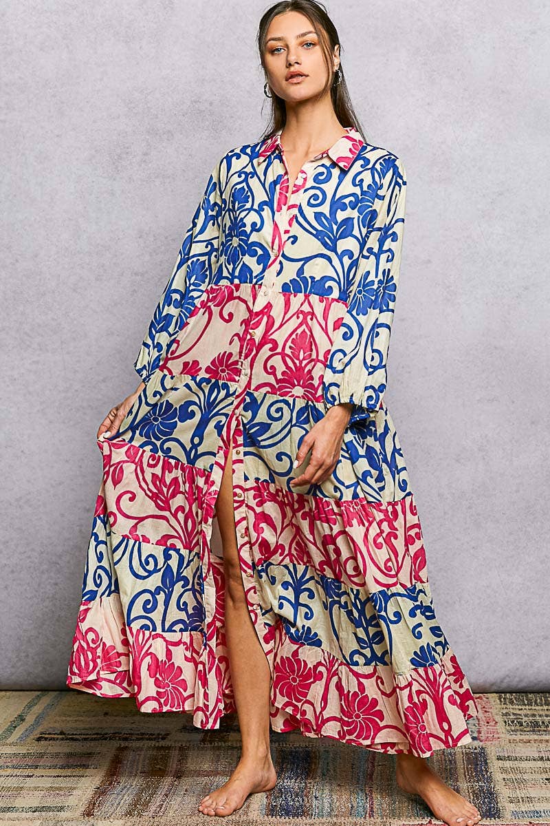 Bold Colorful Maxi Dress