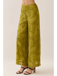Floral Jacquard Pants